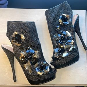 Versace high heel booties